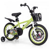 Costway 16\" Velo Pour Enfants Pour 4-7 Avec Guidon Reglable En Hauteur Et Frein A Main En Selle Vert
