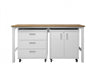 Ensemble de garage moderne Fortress 3 pieces en blanc