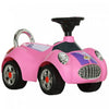 Qaba Voiture Bebe, Voiture A Pousser Pour 1 A 3 Ans Avec Musique, Klaxon, Lumiere, Voiture Coulissante Du Pied Au Sol Pour Les Tout-petits, Rose