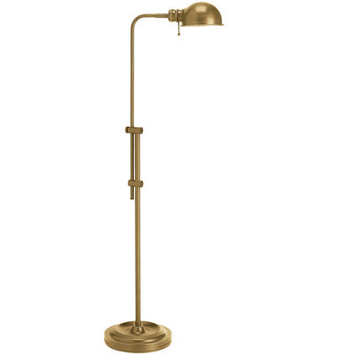 Dainolite Fedora 1 Light Adjustable Pharmacy Floor Lamp Aged Brass|Lampe à pied de pharmacie Fedora réglable de Dainolite avec fini laiton vieilli et 1 ampoule
