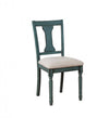 Chaise de salle à manger Willow en tissu bleu sarcelle - ensemble de 2