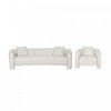 Ensemble de canape 2 pieces Sylvia Modern Glam en ivoire