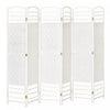HOMCOM Paravent 6 Panneaux Ecran Pliable Autoportant Blanc
