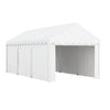 Outsunny Abri D'auto 10 X 20 Pi Avec 2 Portes Enroulables, Blanc