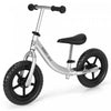 Velo D'equilibre En Aluminium Pour Enfants, Velo A Pousser Pour Tout-petits Avec Siege De Guidon Reglable, Pneus En Mousse Eva De 30,5 Cm, Velo D'equilibre Pour Tout-petits Et Enfants, Adapte Aux Enfants De Plus De 2 Ans, Noir Et Argent