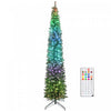 HOMCOM Sapin de Noel de 9pi avec LEDs synchronisees, sapin de Noel, Vert