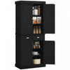 HOMCOM Armoire de rangement pour garde-manger de cuisine avec tiroir, noir