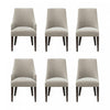 Ensemble de 6 chaises de salle a manger Beever Modern en taupe