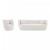 Ensemble de canape moderne Siri 2 pieces en creme