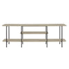 Table console contemporaine moderne Celine 180 cm en gris rustique (3 etageres)