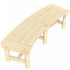 Banc D'arbre De Jardin Rond En Bois Outsunny Avec Siege A Lattes, Naturel
