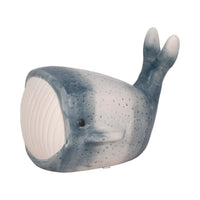 Décoration de baleine bleue de 8 po - bleue et blanche