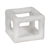 Cube ouvert texturé de 6 po - blanc