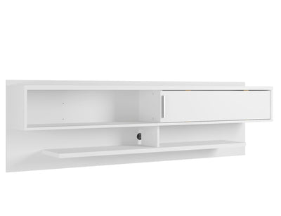 Manhattan Comfort Astor 70.86" Modern Floating Entertainment Center with Media Shelves - White|Meuble audio-vidéo flottant moderne Astor de Manhattan Comfort de 70,86 po avec tablettes multimédias - blanc