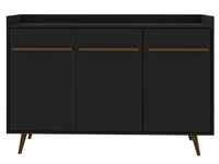 Buffet Bradley de Manhattan Comfort de 53,54 po avec 4 tablettes - noir