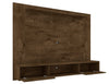 Meuble audio-vidéo mural flottant Liberty de Manhattan Comfort de 70,86 po avec tablette en hauteur - brun rustique