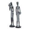 Femme africaine de 14 po en polystyrène - ensemble de 2