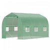 Outsunny Serre Tunnel Pour Plantes D'exterieur 6,6' X 11' X 7', Vert
