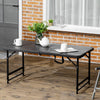 Outsunny Table De Salle A Manger Pliable Pour 4 Personnes