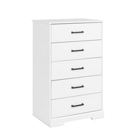 Commode verticale Rustic Ridge de Prepac de 27,5 po à 5 tiroirs - blanche