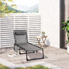 Outsunny Chaise Longue Pliante, Chaise De Bronzage Inclinable Avec Dossier
