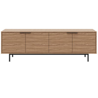 Meuble pour téléviseur Hamilton de Nordika de 70 po avec 4 armoires de rangement - noyer clair