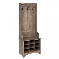 Portemanteau étroit avec 9 compartiments à chaussures - gris délavé