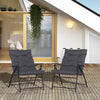 Ensemble De 2 Chaises Pliantes D'exterieur Outsunny, Chaises De Camping Rembourrees, Gris