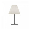 Lampe de table noire de 23 po à base angulaire avec abat-jour conique