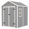 Outsunny Remise De Rangement En Plastique, Plancher, Portes Verrouillables