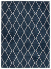 Carpette August bleu marineblanc - 5 pi 3 po x 7 pi 3 po