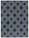 Carpette August bleu marine géodeblanc 5 pi 3 po x 7 pi 3 po