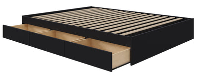 Nordika Full Storage Platform Bed - Black | Lit plateforme double Nordika avec rangement - noir | D08HF6WW