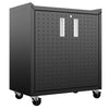 Armoire mobile Fortress de Manhattan Comfort de 31,5 po en métal texturé avec 2 tablettes réglables pour le garage - gris anthracite