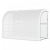 Outsunny 10' X 5' X 7' Serre Murale D'exterieur Avec Fenetres Et Portes Et 3 Etageres En Fil Metallique A 6 Niveaux, Blanc