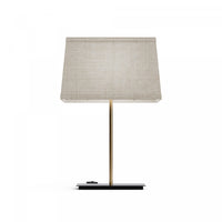 Lampe de table carrée classique dorée de 24 po avec abat-jour texturé