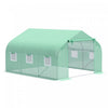 Outsunny Serre Tunnel De Jardin 3,5 X 3 X 2 M Grande Taille 6 Fenetres Vert