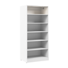 Système de garde-robe et pièce-penderie modulaire Florence de Bestar de 35 po avec éclairage à DEL et tablettes - blanc