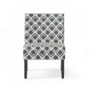 Fauteuil D’appoint Oliver En Tissu aspect lin Avec Pieds En Bois Caoutchouc - Bleu Et Gris