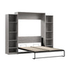 Grand lit escamotable Claremont de Bestar à 10 tablettes - gris platine