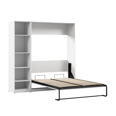 Bestar Claremont 5-Shelf Full Murphy Bed - White|Lit double escamotable Claremont de Bestar à 5 tablettes - blanc