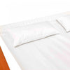 Bergere Double De Jour D'exterieur Outsunny Avec Support En Bois, Blanc