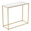 Console moderne de 31 po - marbre avec métal doré