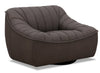 Fauteuil Nest en cuir de Hydeline - chocolat