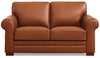Causeuse Brookfield de Hydeline en cuir - brune
