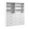 Système de garde-robe et pièce-penderie modulaire Florence de Bestar de 71 po avec rangement - blanc