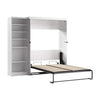 Lit double escamotable Key West de Bestar de 88 po (L) avec organisateur de garde-robe - blanc chêne solide