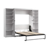 Lit double escamotable Key West de Bestar de 113 po (L) avec organisateurs de garde-robe - blanc chêne solide