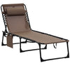 Outsunny Chaise Longue Pliante, Chaise De Bronzage Inclinable