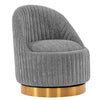 Fauteuil d’appoint pivotant moderne Leela de Manhattan Comfort en chenille - gris